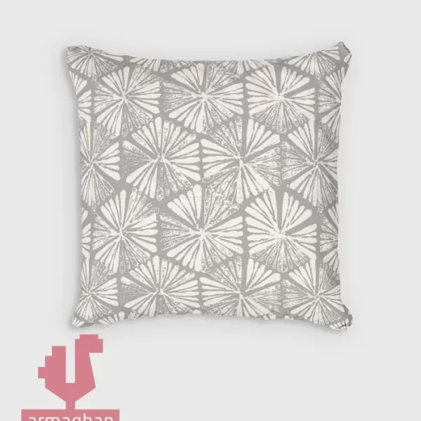 Dandelion-design-velvet- gray-cushion
