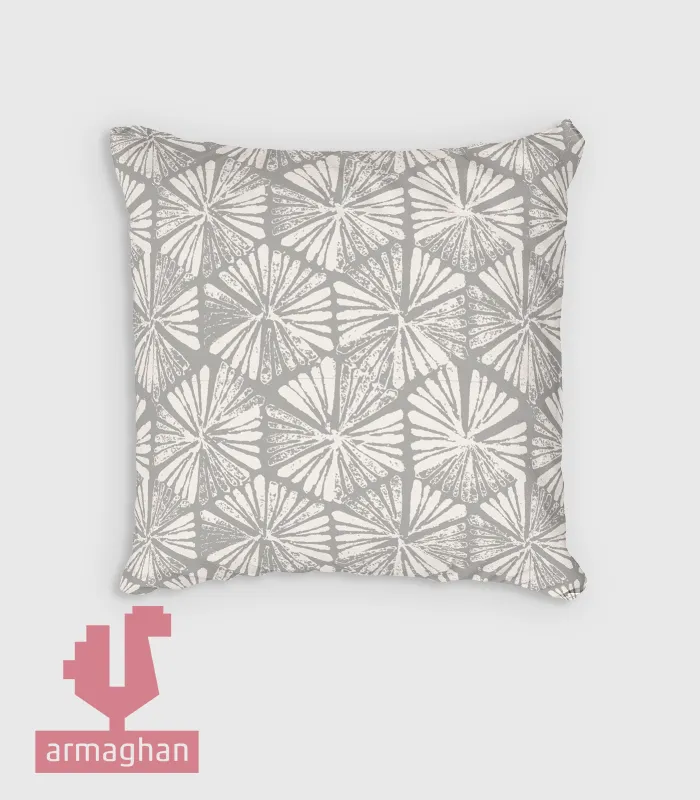 Dandelion-design-velvet- gray-cushion