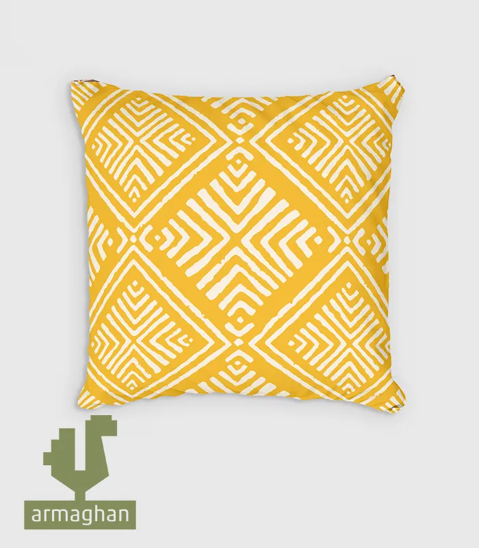 Geometric-yellow-patterned-cushion