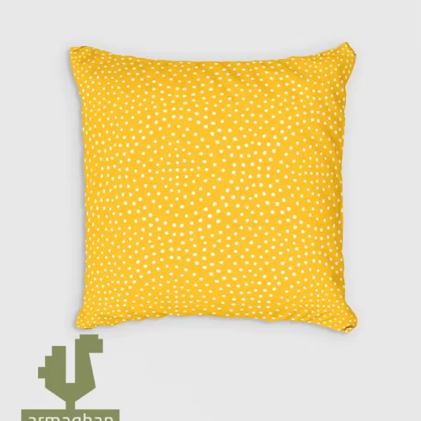 Yellow-polka-dot-cushion