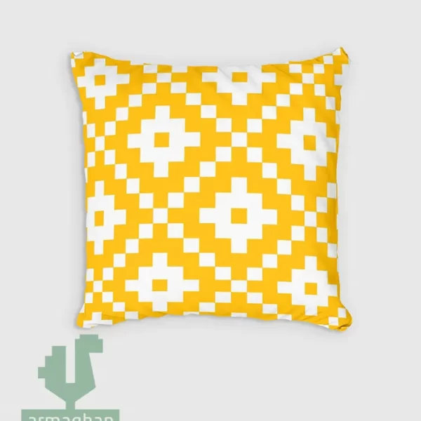 Orange-checkered-cushion