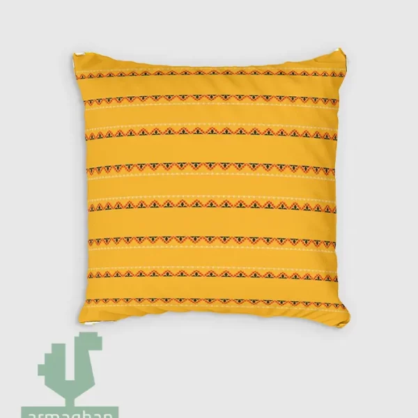 Orange-striped-cushion