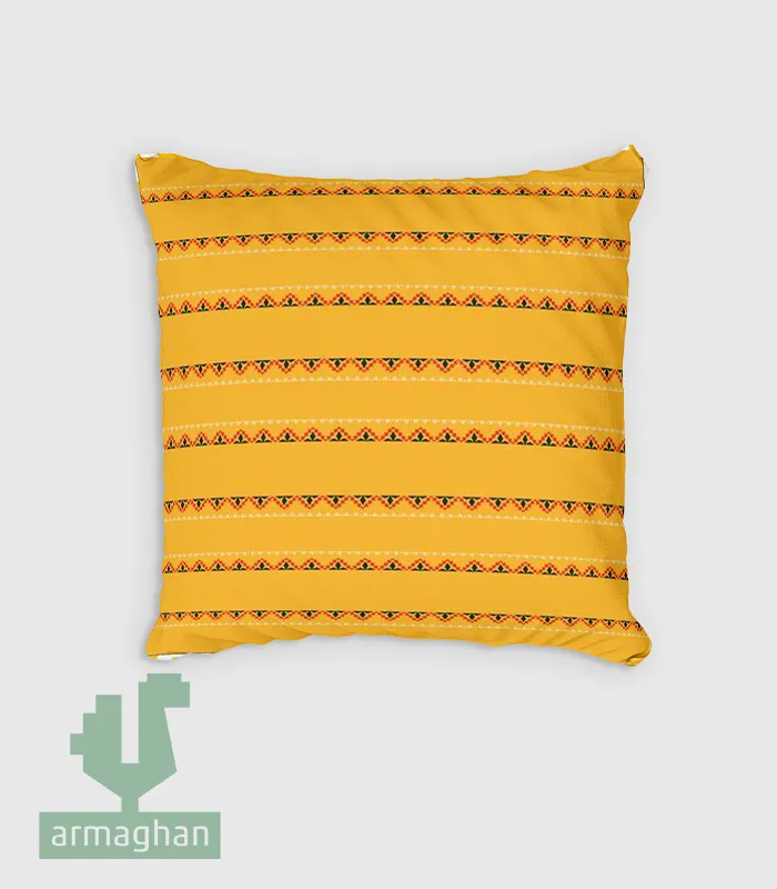 Orange-striped-cushion