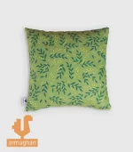 Green-cushion- with-leaf-design