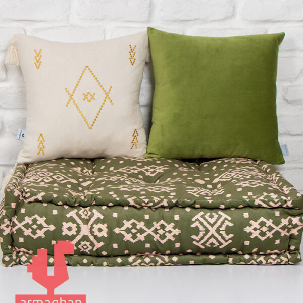 Patterned-green-biscuit- mattress