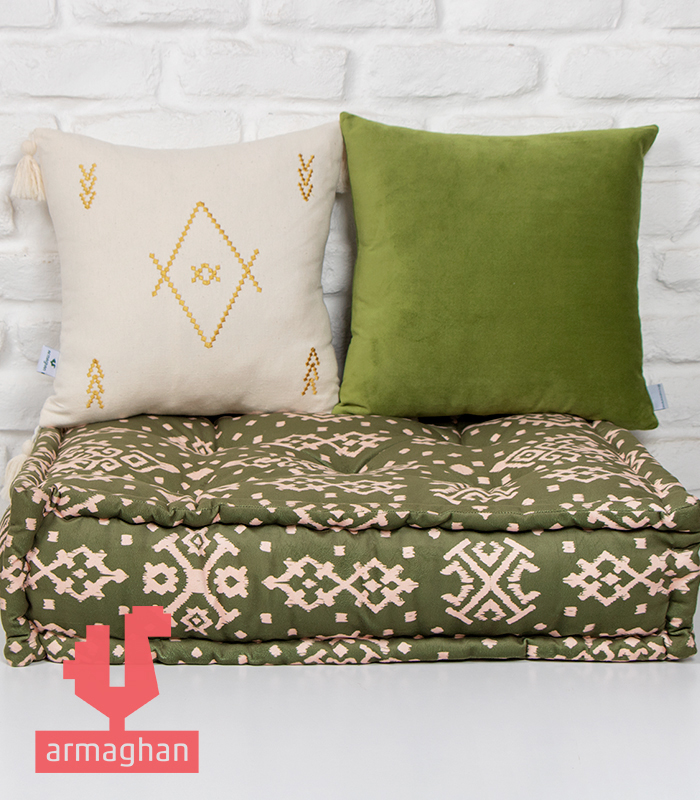 Patterned-green-biscuit- mattress