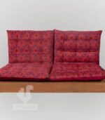 Traditional-red-patterned-stitched-sofa