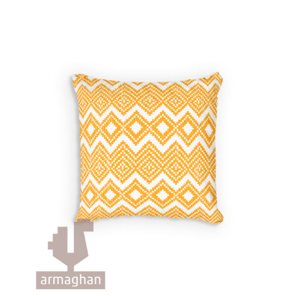 Yellow-rhombus-design-cushion