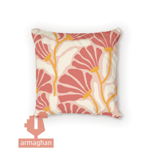 Floral cushion with tulip design