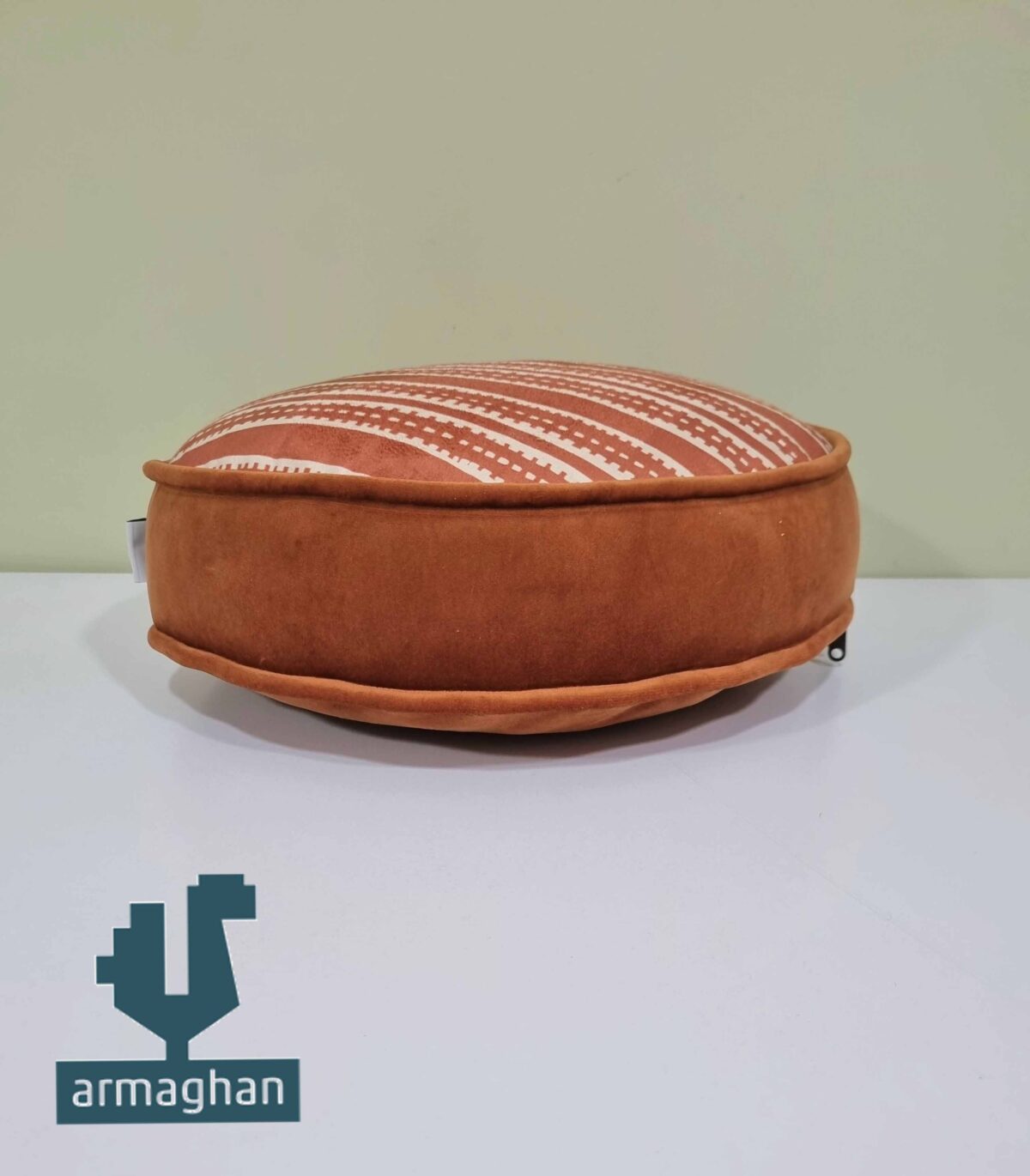 Traditional brown circle sitting pillow 5