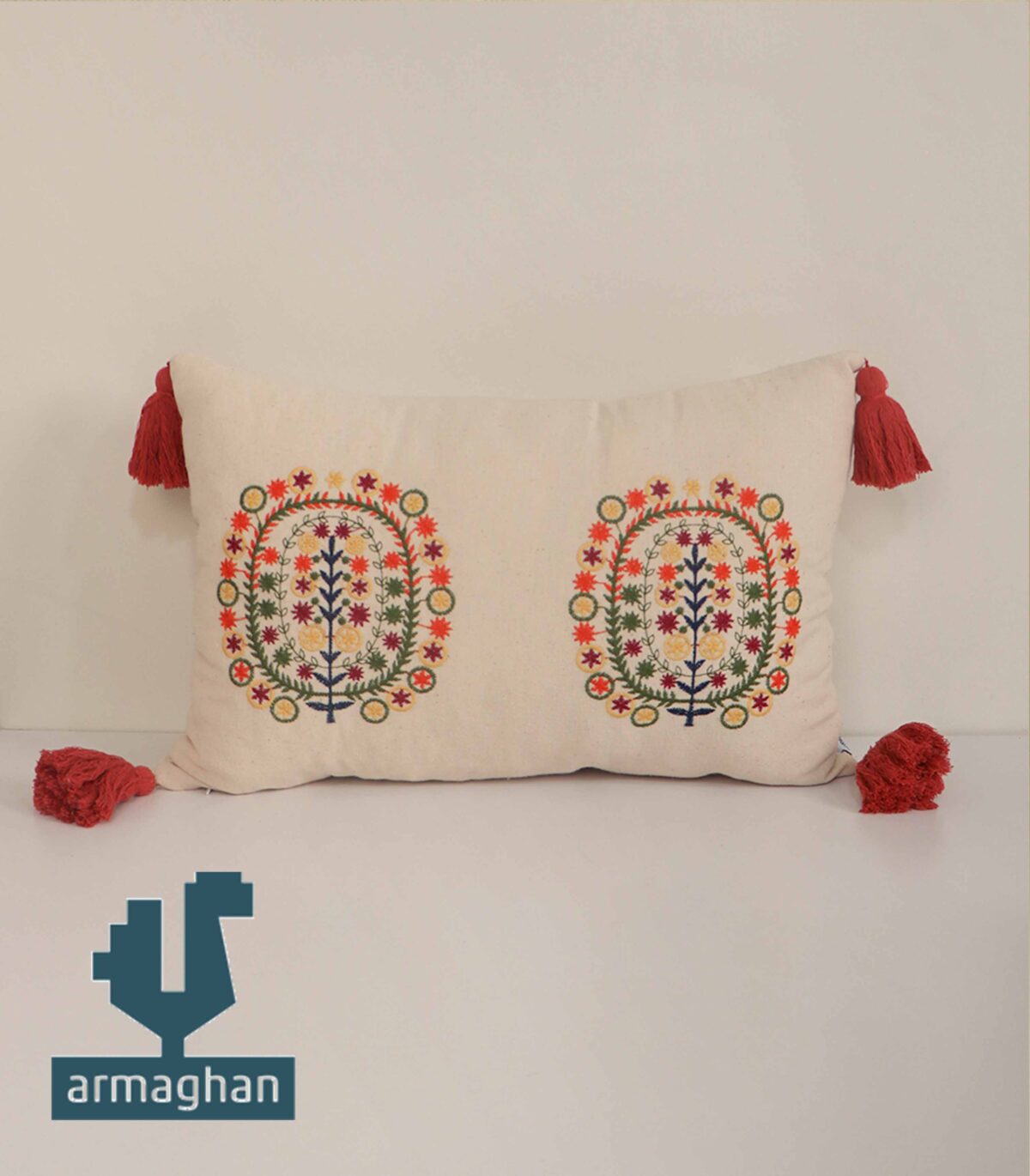 The price of the embroidered rectangular cushion