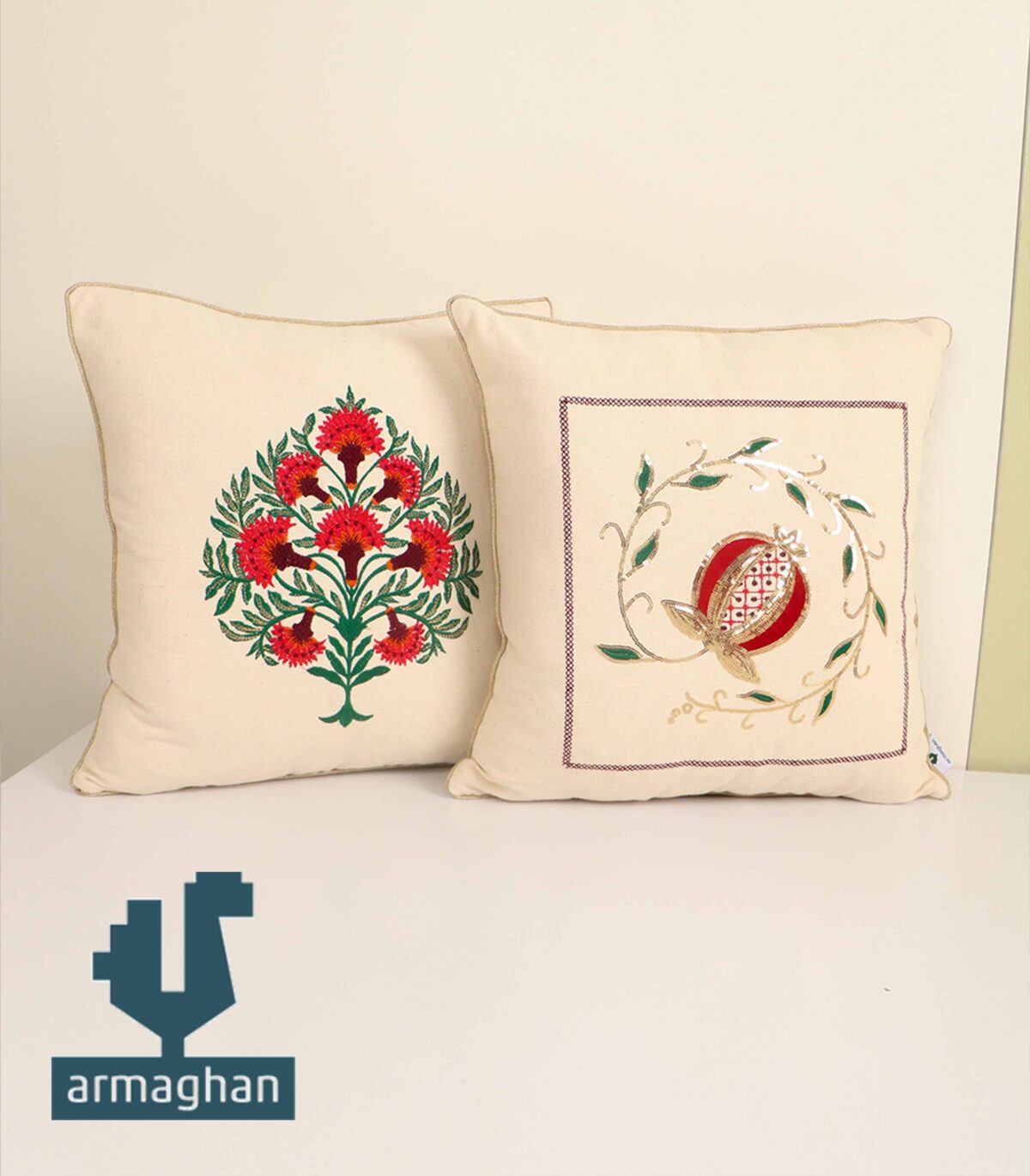 Embroidery cushions