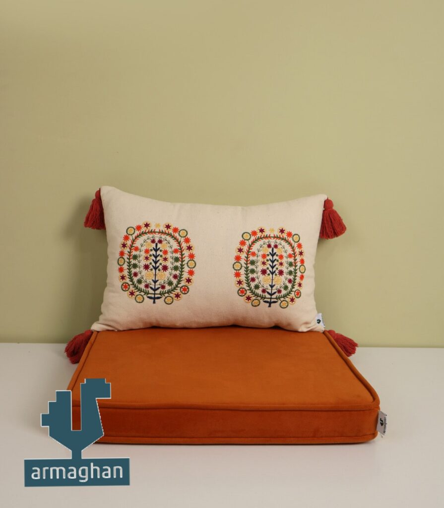 Sponge mattress and embroidery cushion