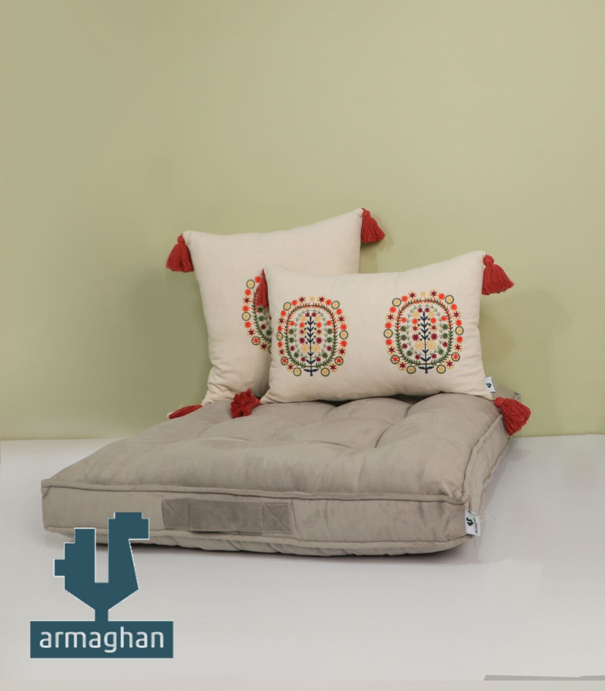 Pomegranate embroidery cushions2
